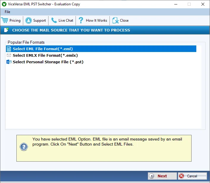 eml pst switcher