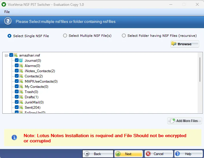 nsf file preview