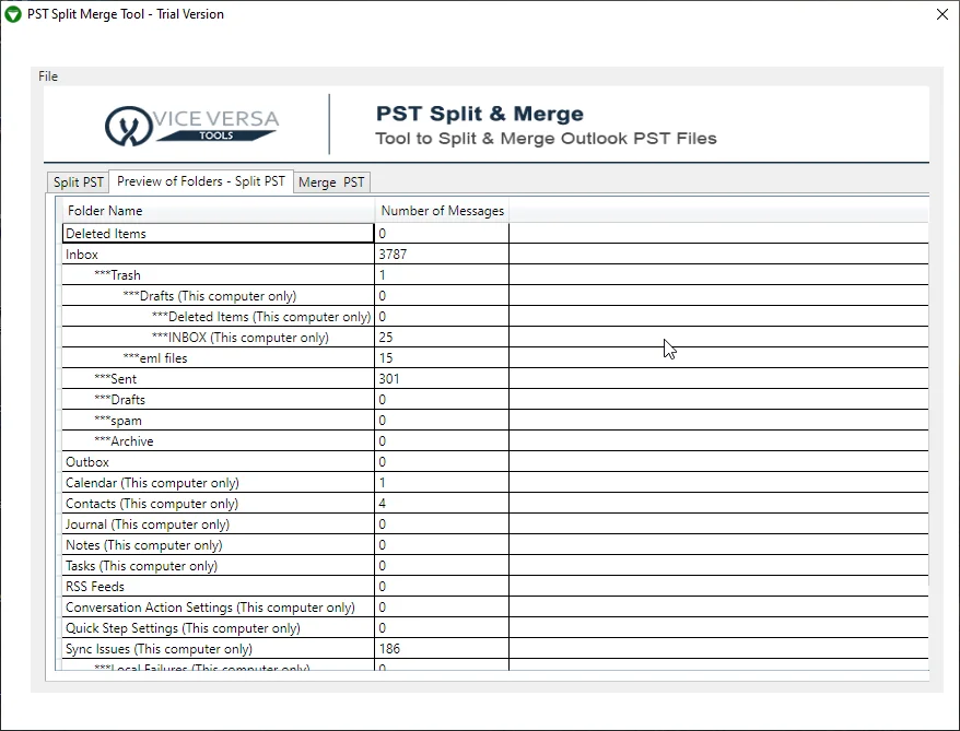 load pst file